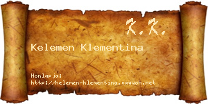 Kelemen Klementina névjegykártya